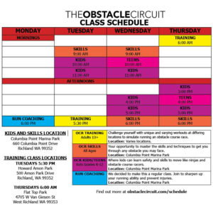 The Obstacle Circuit Mountain March 2024 Class Schedule